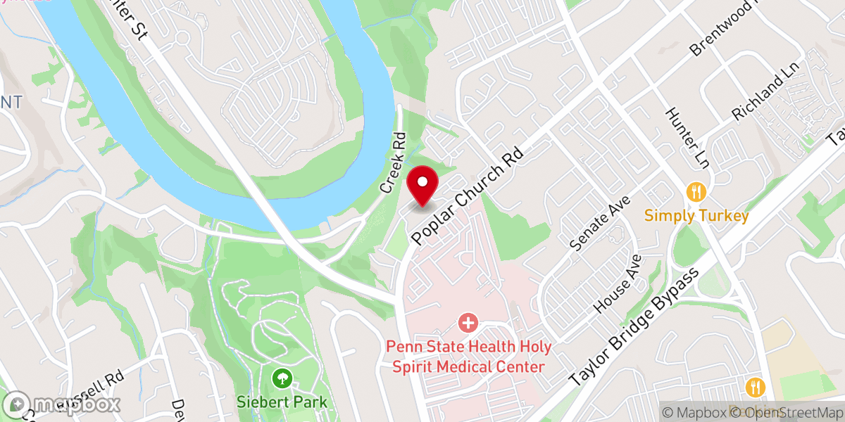 Map showing location of Associated Otolaryngologists of Pennsylvania