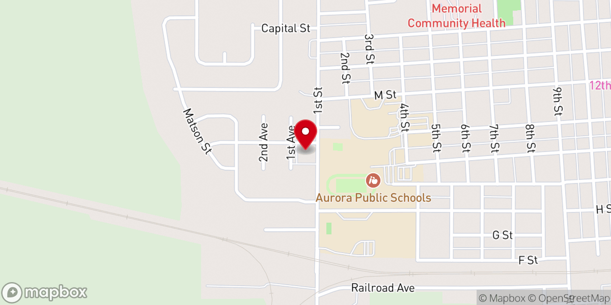 Map showing location of Evangelical Covenant Church