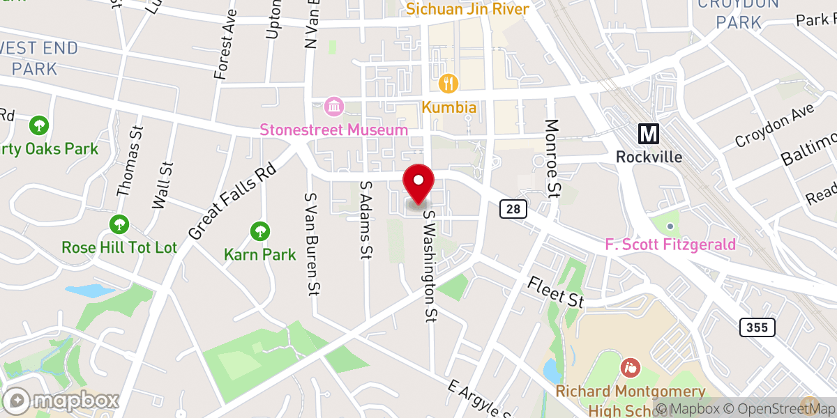 Map showing location of Christ Episcopal Church