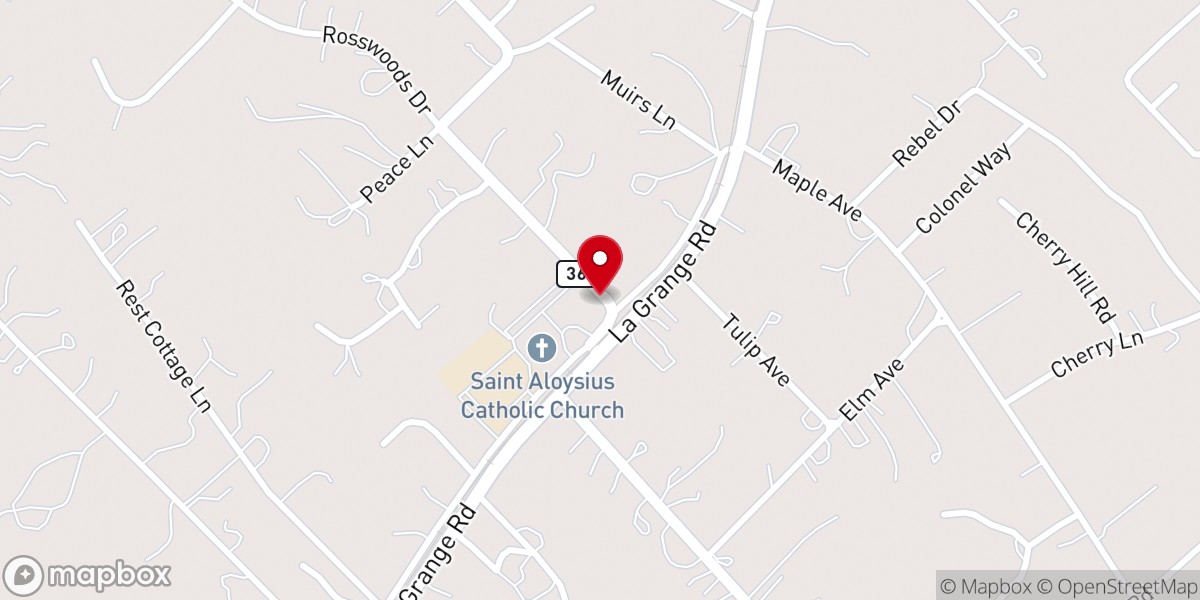 Map showing location of St Aloysius Rectory