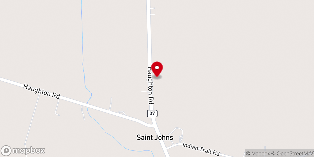 Map showing location of Mount Olive Church of Christ