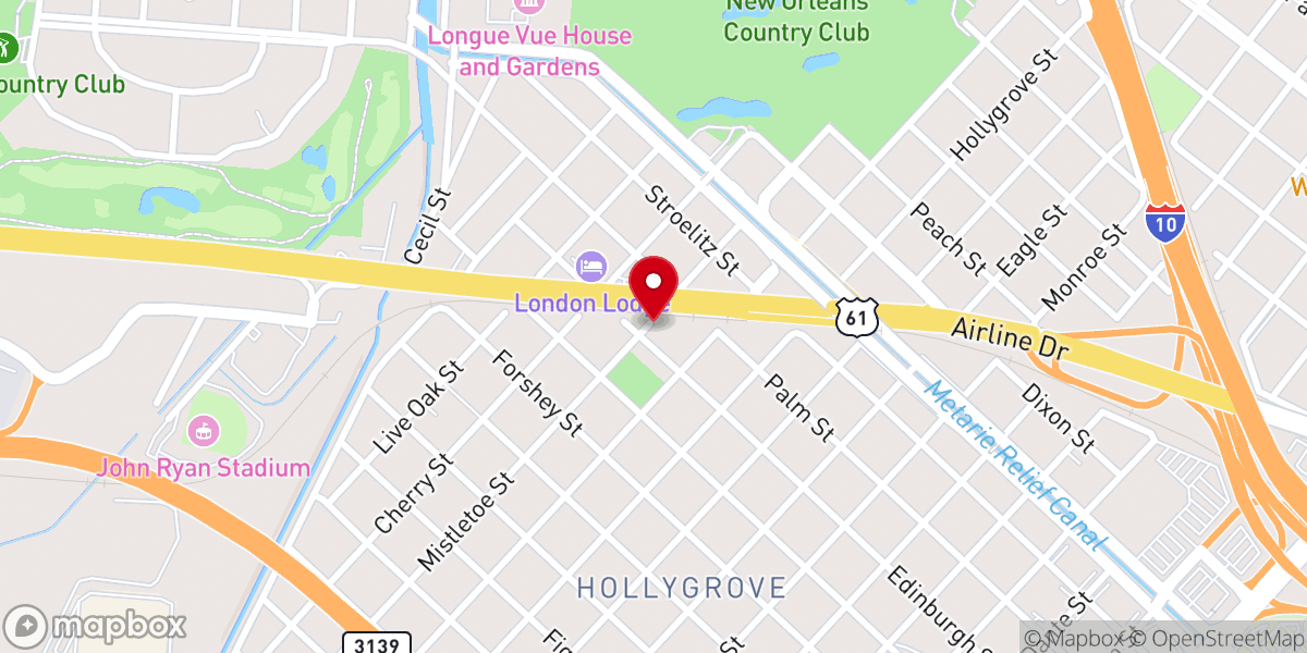 Map showing location of Mount Rock Baptist Church