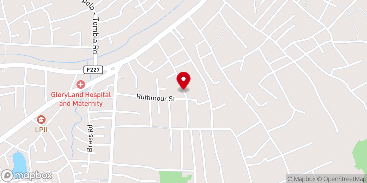 Map showing location of church of Christ, Edepie