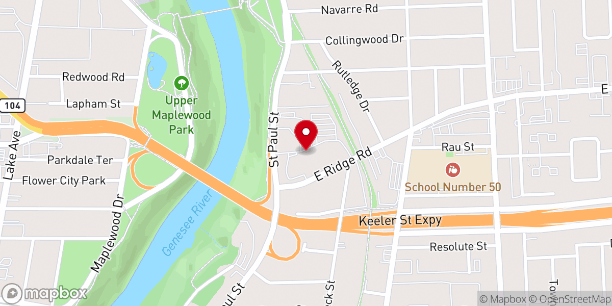 Map showing location of Northridge Church - Rochester Campus