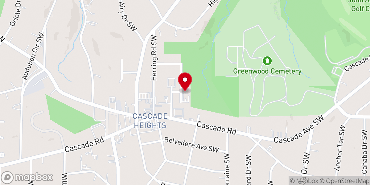 Map showing location of Philadelphia Baptist Church