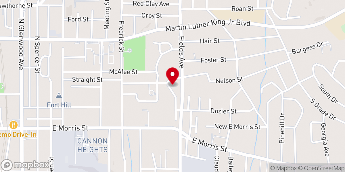 Map showing location of Holy Gospel Temple