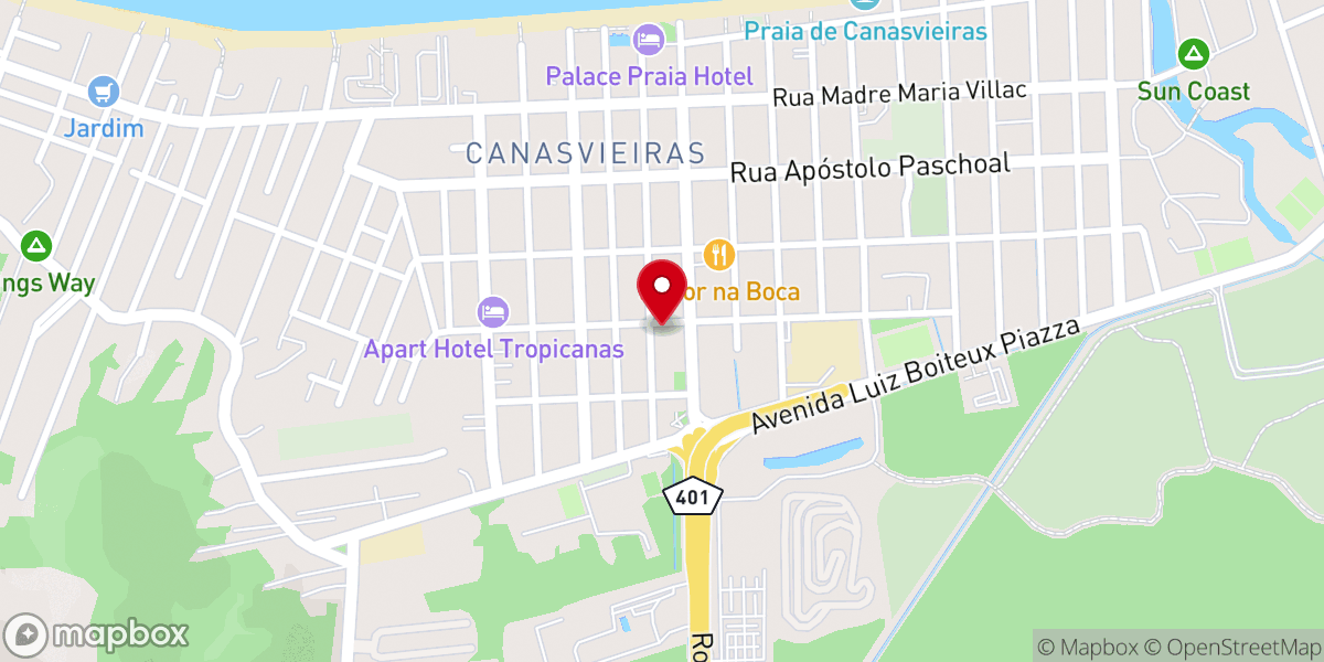 Map showing location of Igreja Batista Nacional