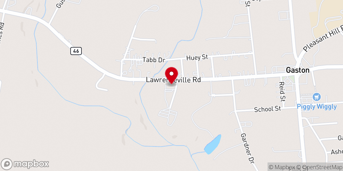 Map showing location of Cool Spring Community Center