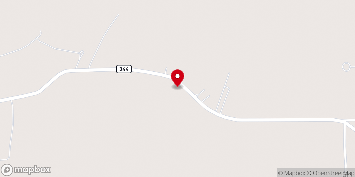 Map showing location of County Line Baptist Church