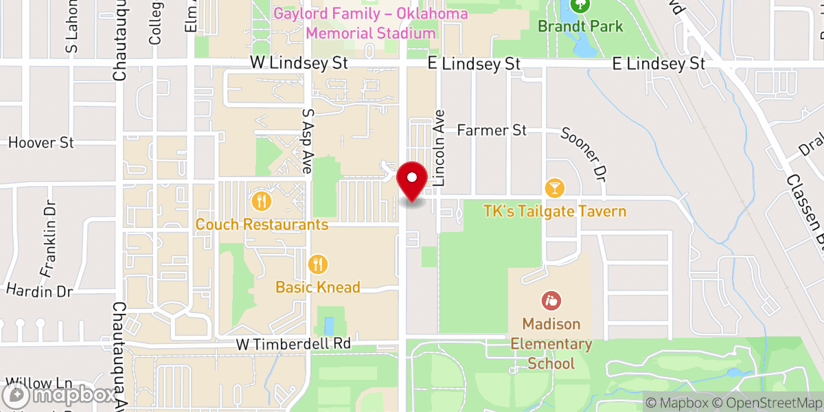 Map showing location of St Thomas More University Parish and Student Center
