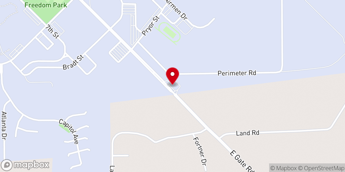 Map showing location of Columbus Air Force Base
