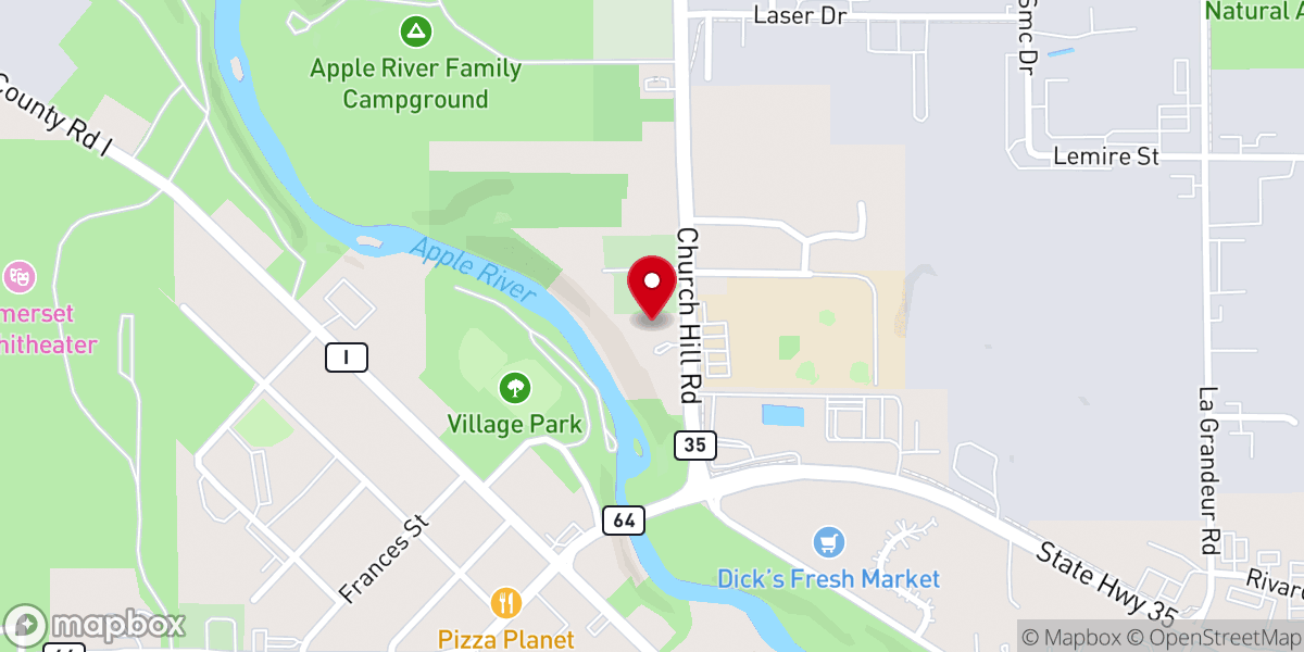 Map showing location of St. Anne Catholic Church