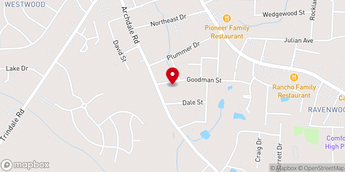 Map showing location of Agape Community Church