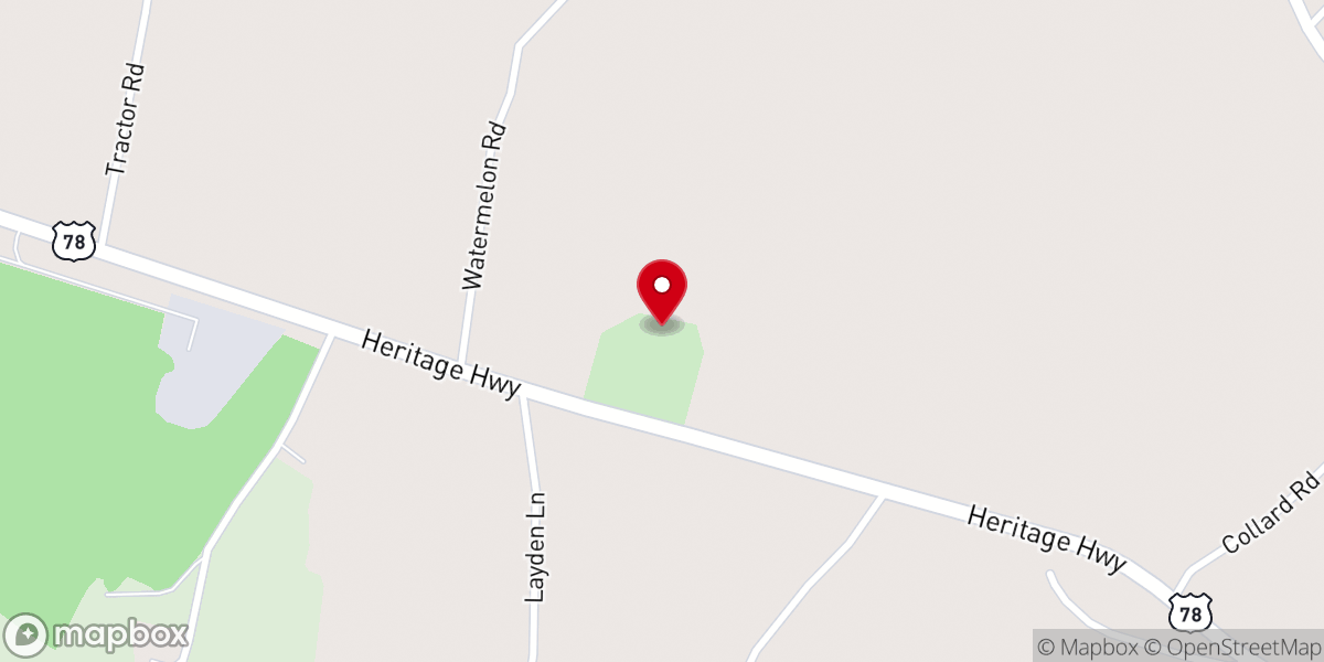 Map showing location of Bamberg County Memory Gardens