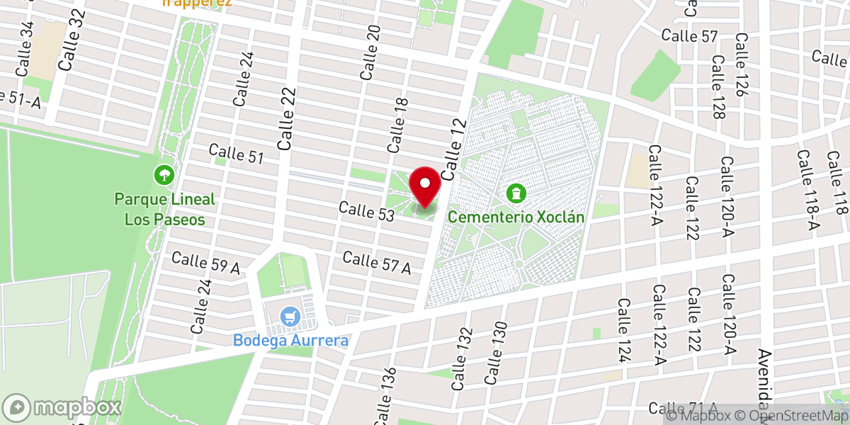 Map showing location of Parroquia De San Juan Pablo II