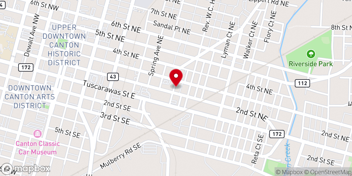 Map showing location of Mt Calvary 2nd Missionary Baptist