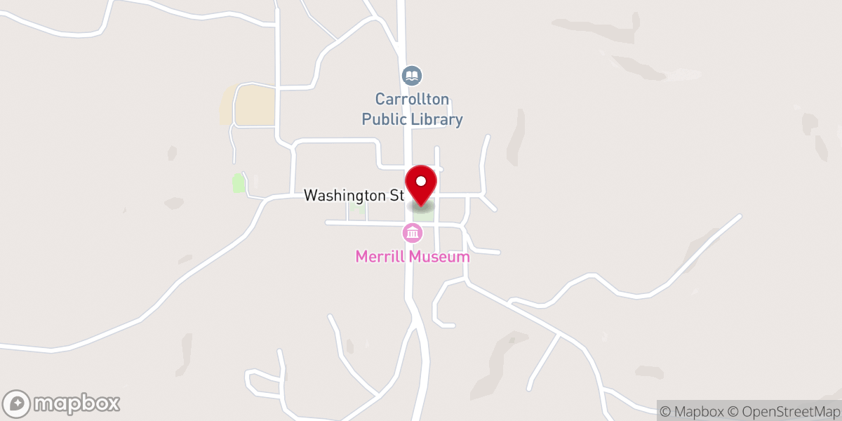 Map showing location of Carroll County Chancery Clerk