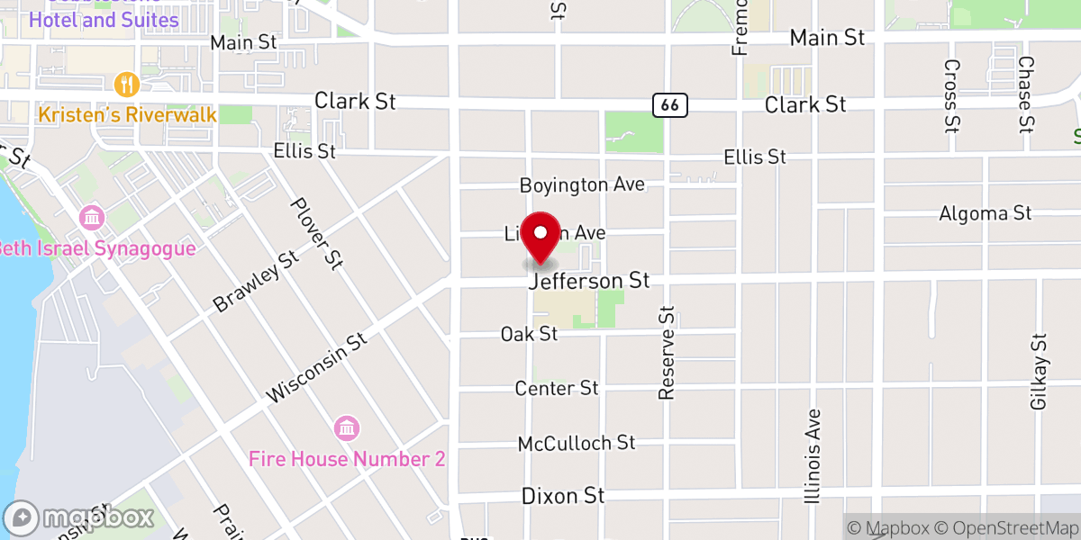 Map showing location of St Joseph's Catholic Church