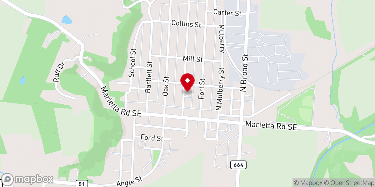 Map showing location of Bremen Bethel Presbyterian Church