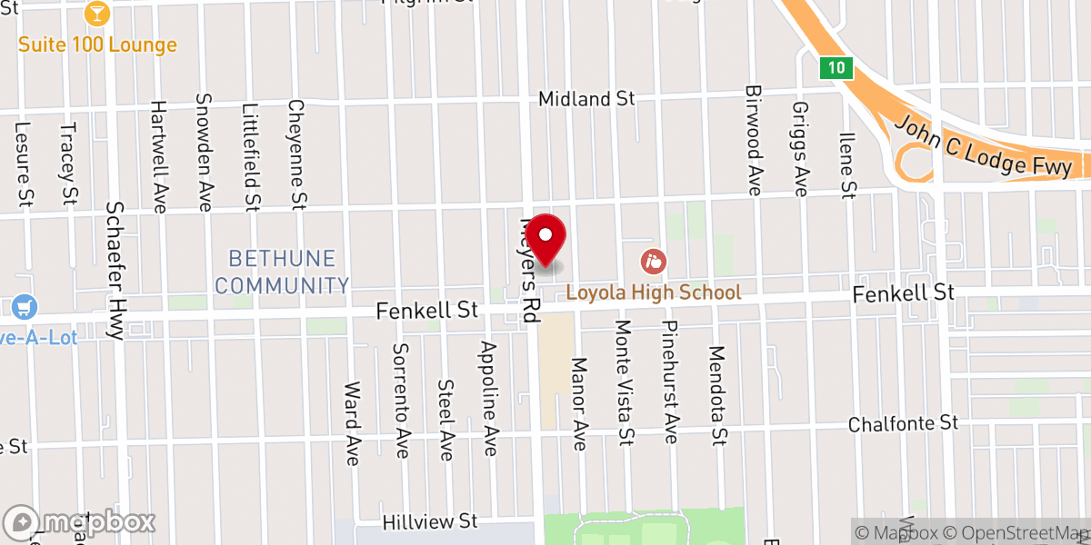 Map showing location of Hope Presbyterian Church