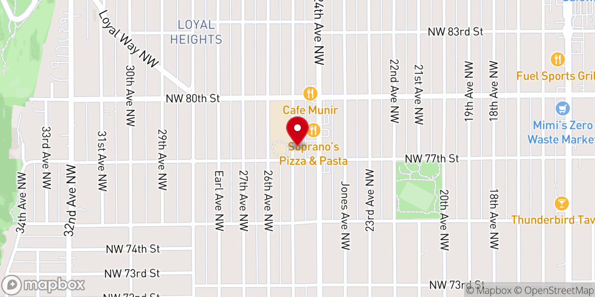 Map showing location of Northminster Presbyterian Church