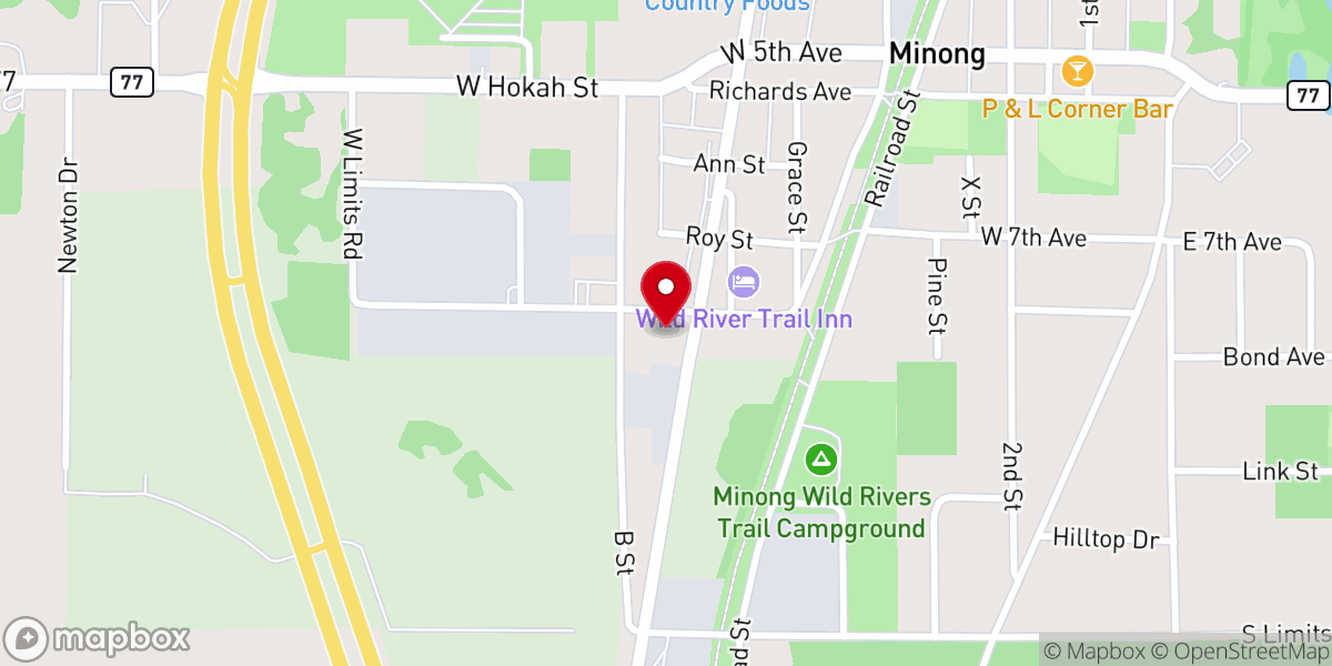 Map showing location of New Hope Lutheran Church