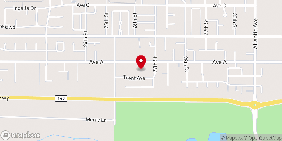 Map showing location of Hope City Church