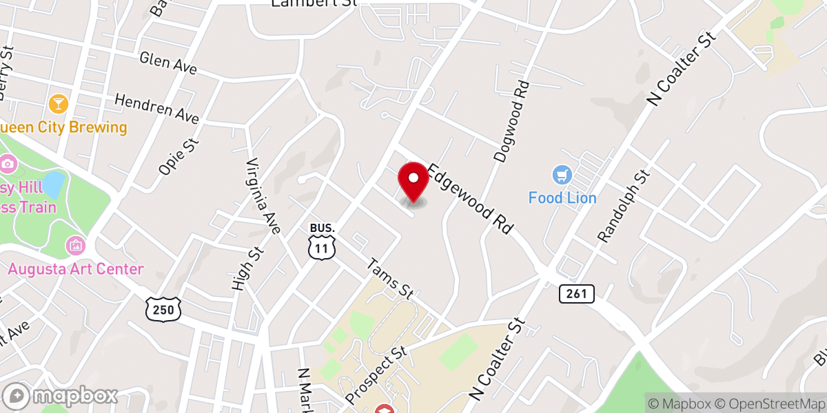 Map showing location of Edgewood Seventh Day Adventist Church