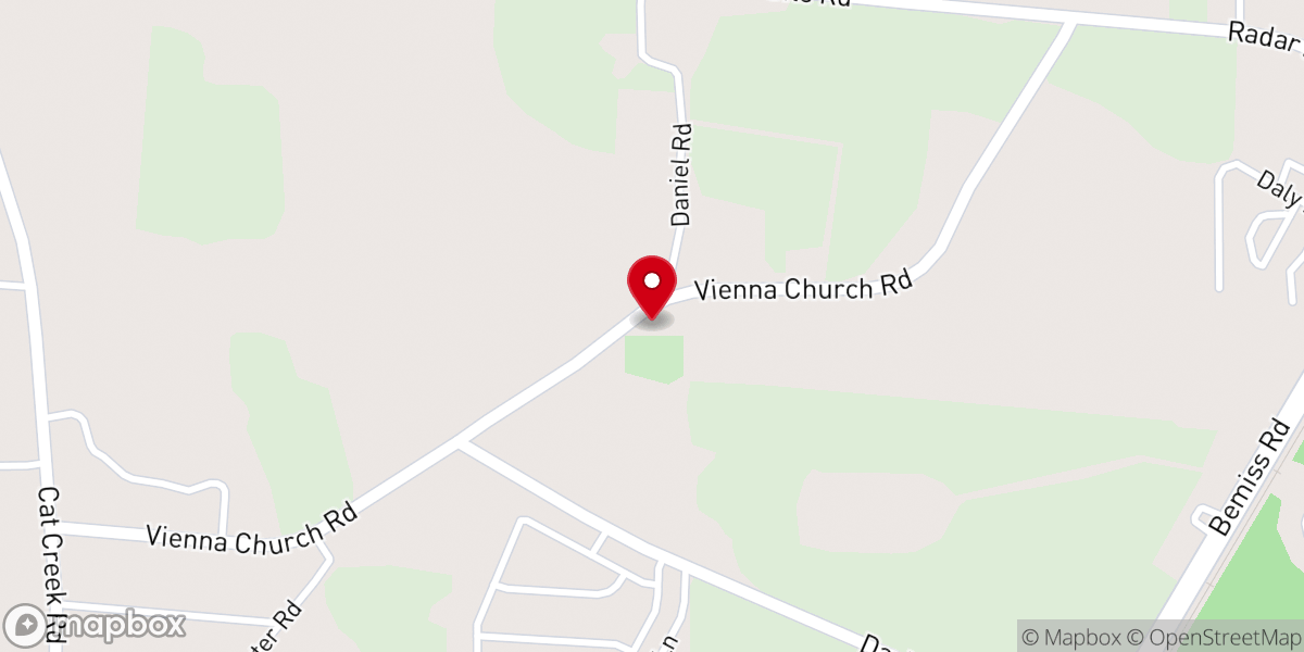 Map showing location of Mount Vienna AME Church