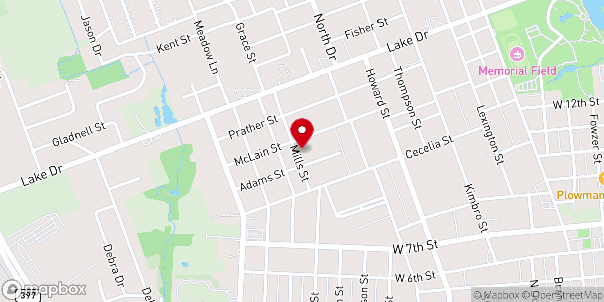 Map showing location of Christ Fellowship Church