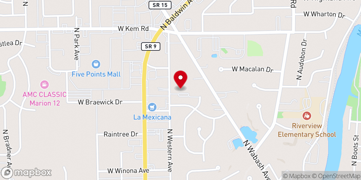 Map showing location of Temple Congregational Church