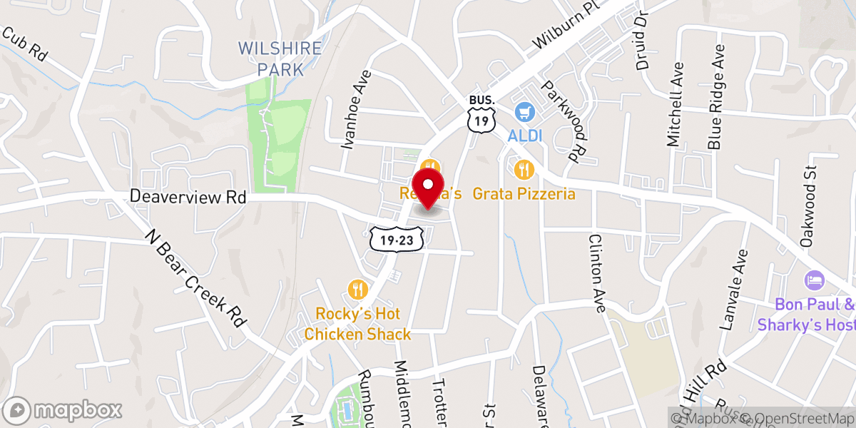 Map showing location of Abernethy United Methodist Church
