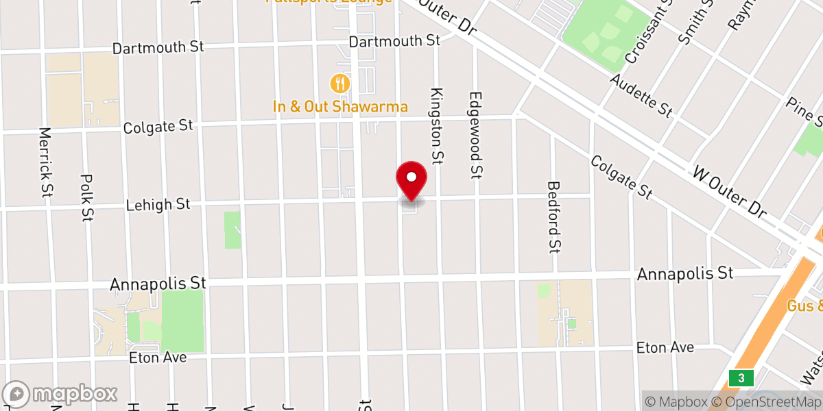 Map showing location of Rivers worship center