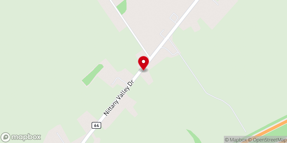 Map showing location of St. Paul Lutheran Church