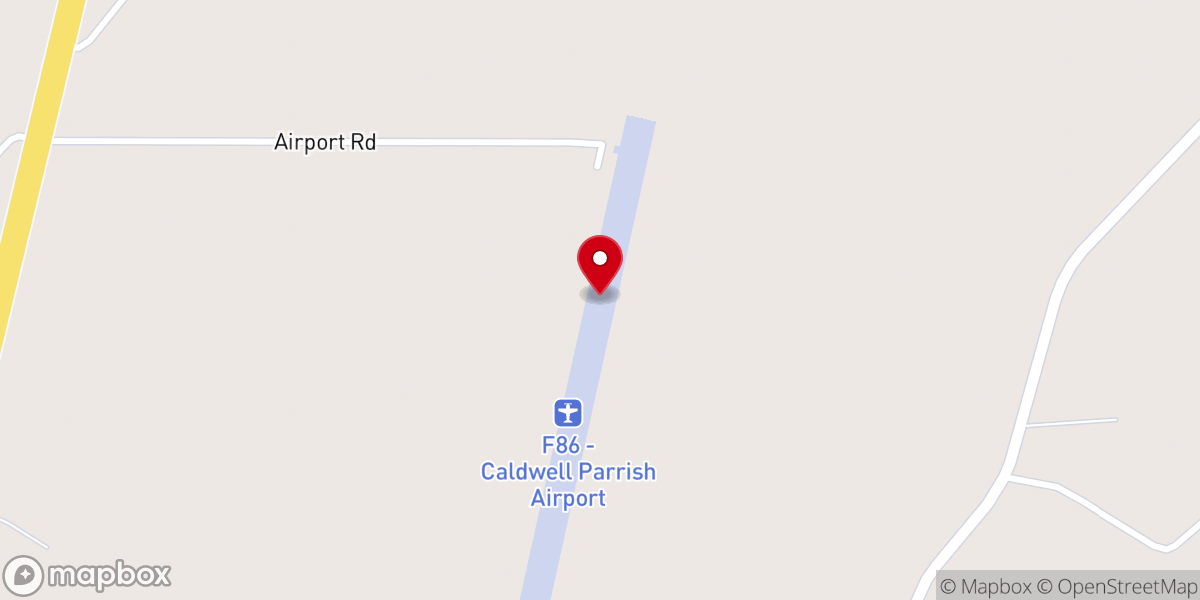 Map showing location of Columbia Airport-F86