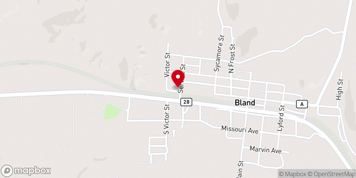Map showing location of First Baptist Church