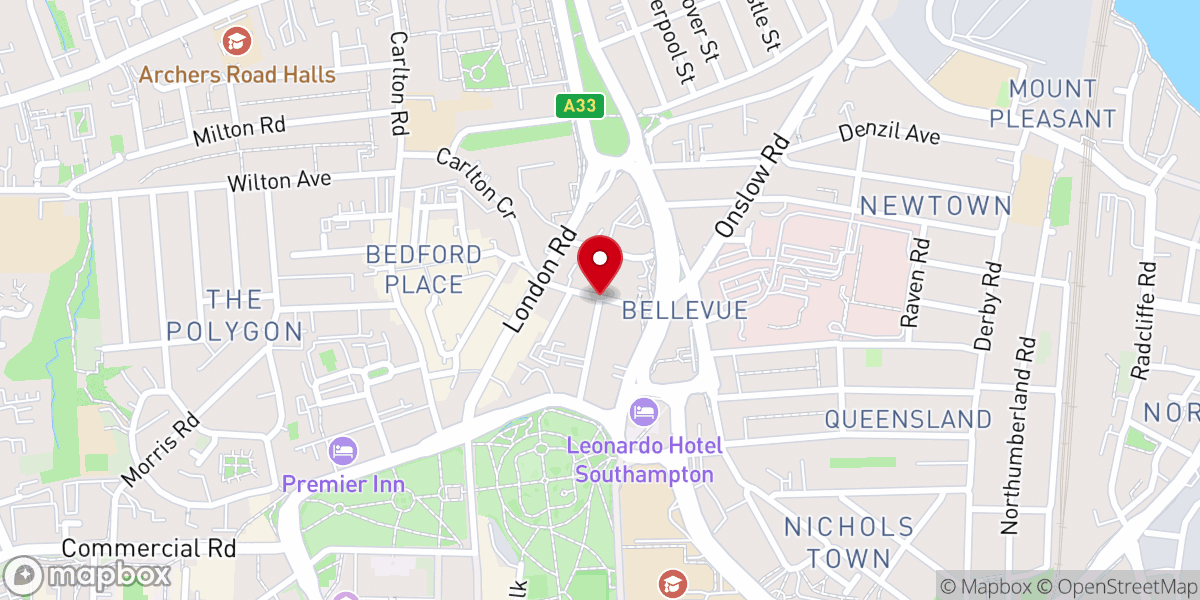 Map showing location of Charismatic Methodist Church-Southampton,UK