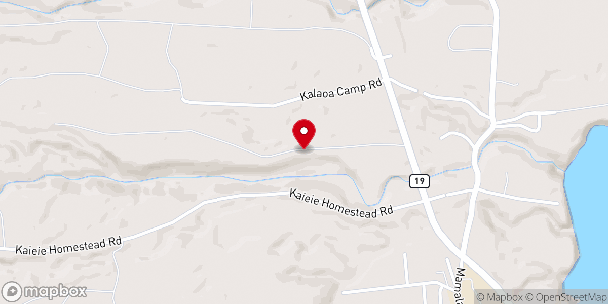 Map showing location of Hāmākua Chocolate Farm