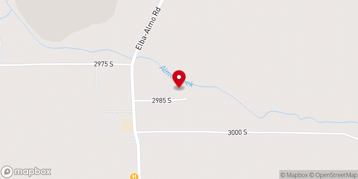 Map showing location of Almo LDS Church