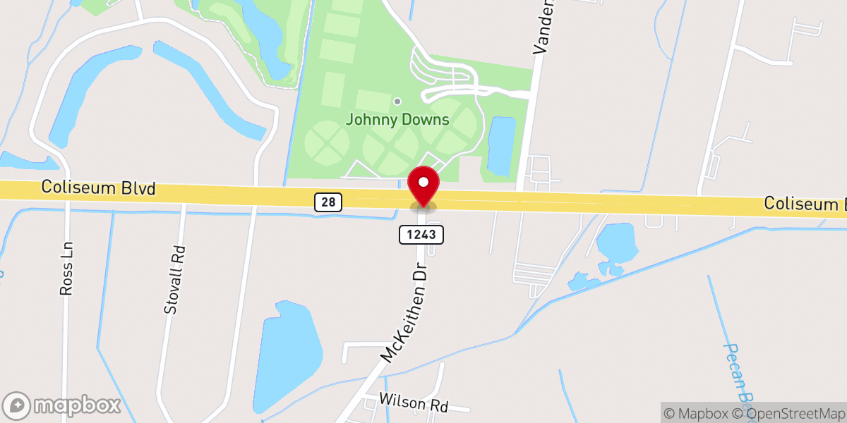 Map showing location of Liberty Baptist Church