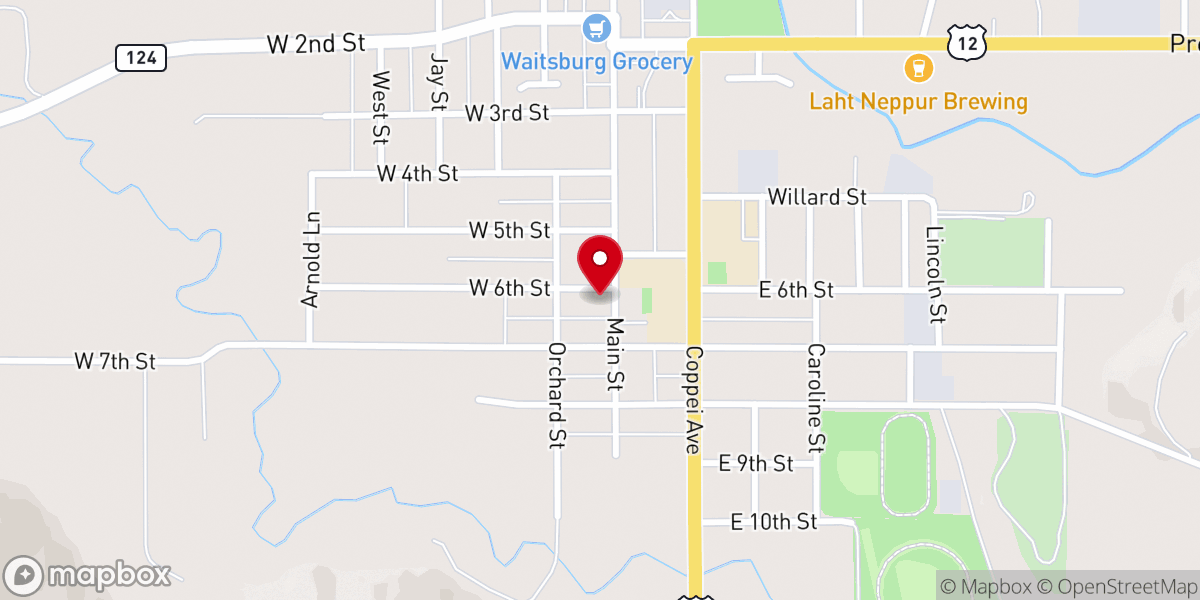 Map showing location of First Christian Church
