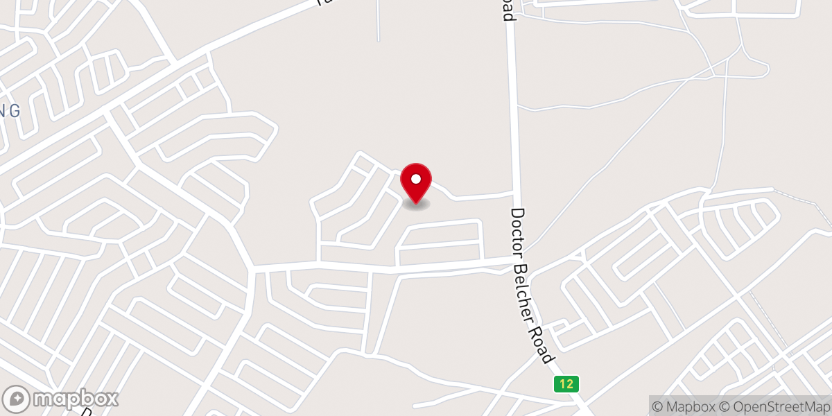Map showing location of St. Marks Methodist Church