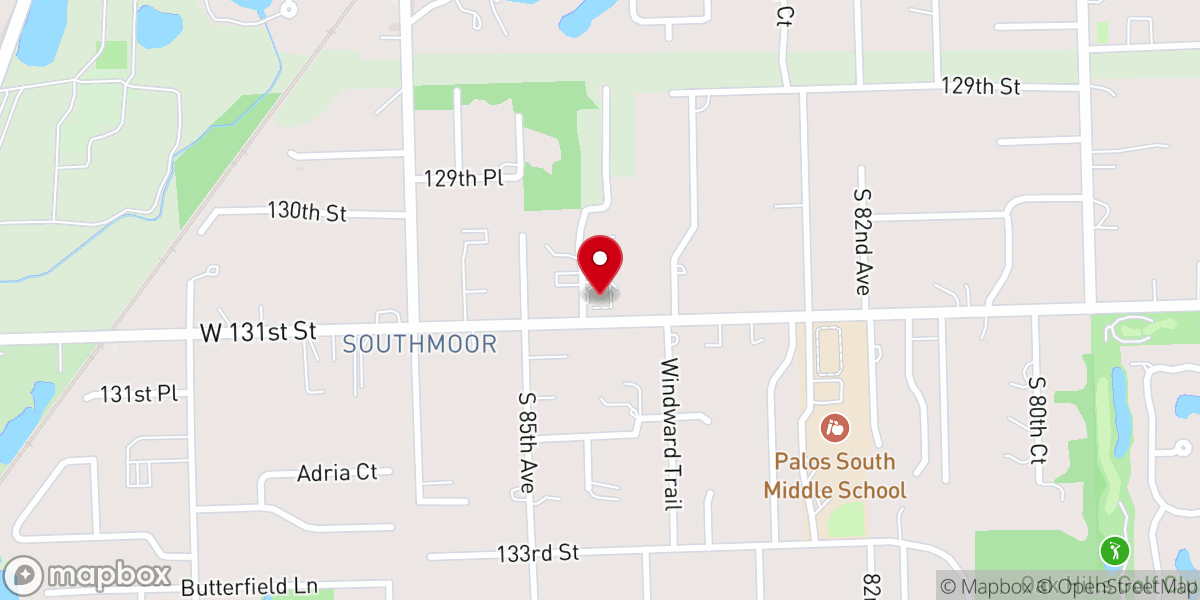 Map showing location of Saints Peter and Paul Ukrainian Orthodox Church