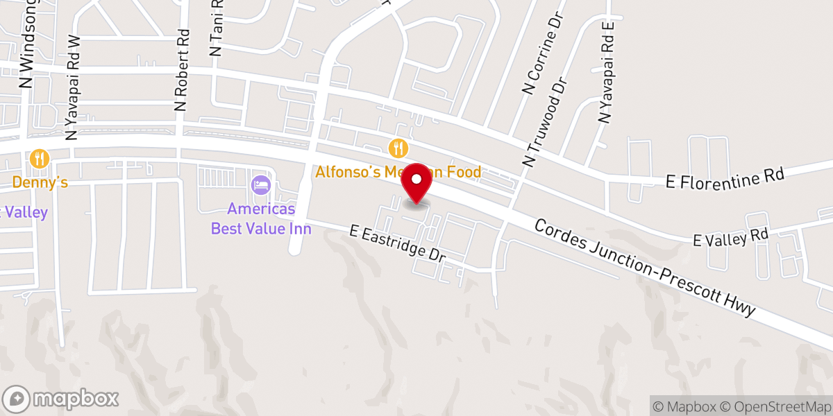 Map showing location of Canyon Bible Church