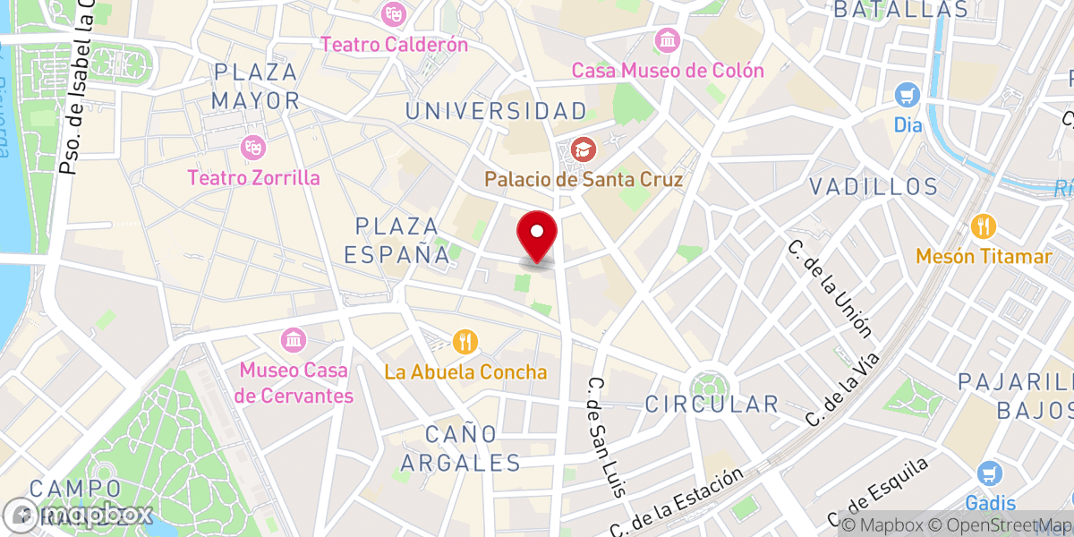 Map showing location of Centro de Espiritualidad del Corazón de Jesús