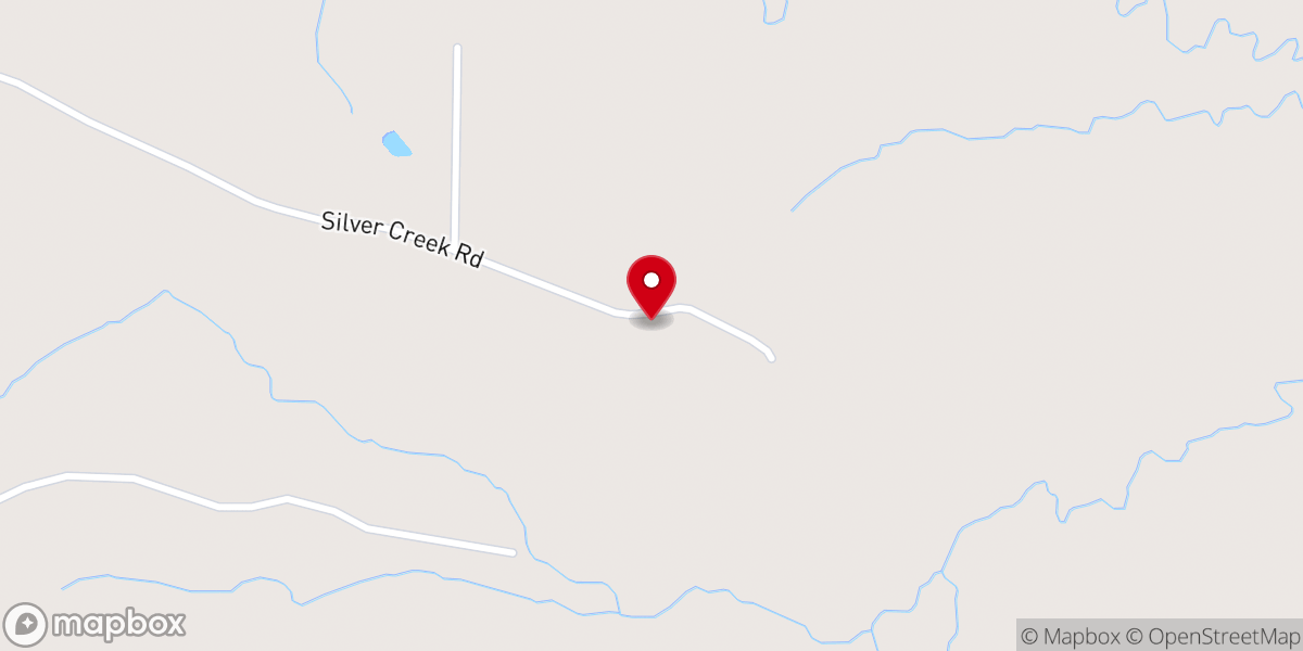 Map showing location of Silver Creek Baptist Church
