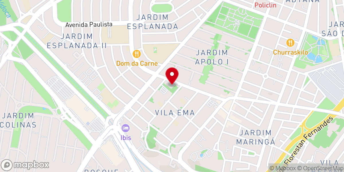 Map showing location of Paróquia Sagrada Família