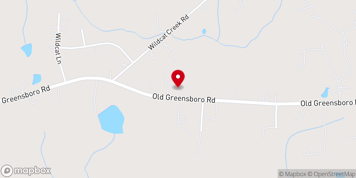 Map showing location of Alston Grove Church