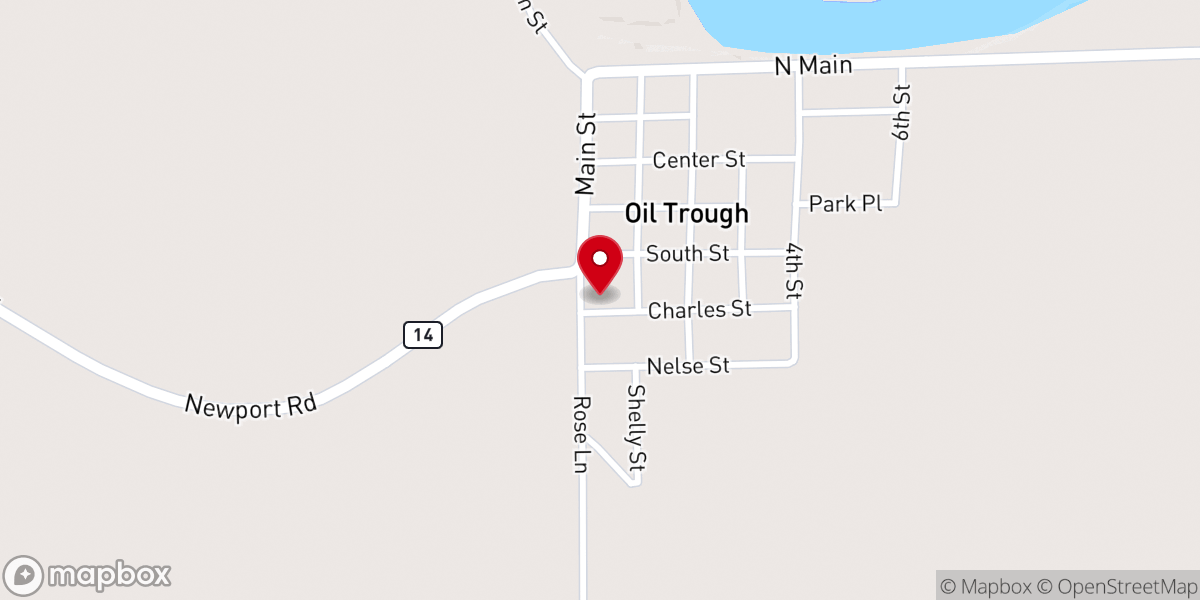Map showing location of White River Baptist Church