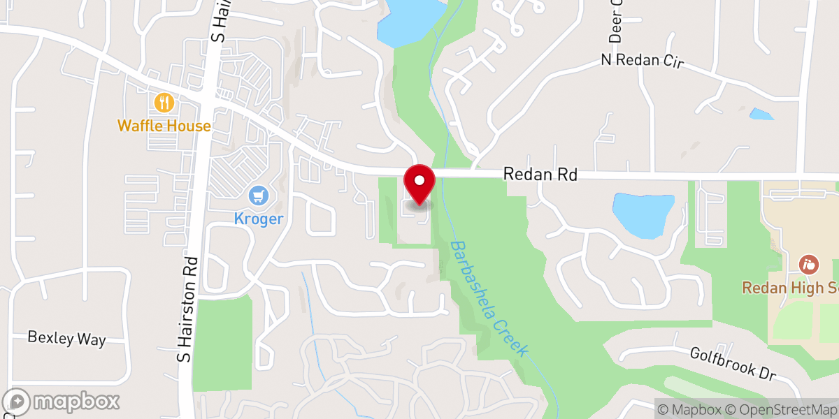 Map showing location of The Israel of God Bible Study Class, Atlanta Campus